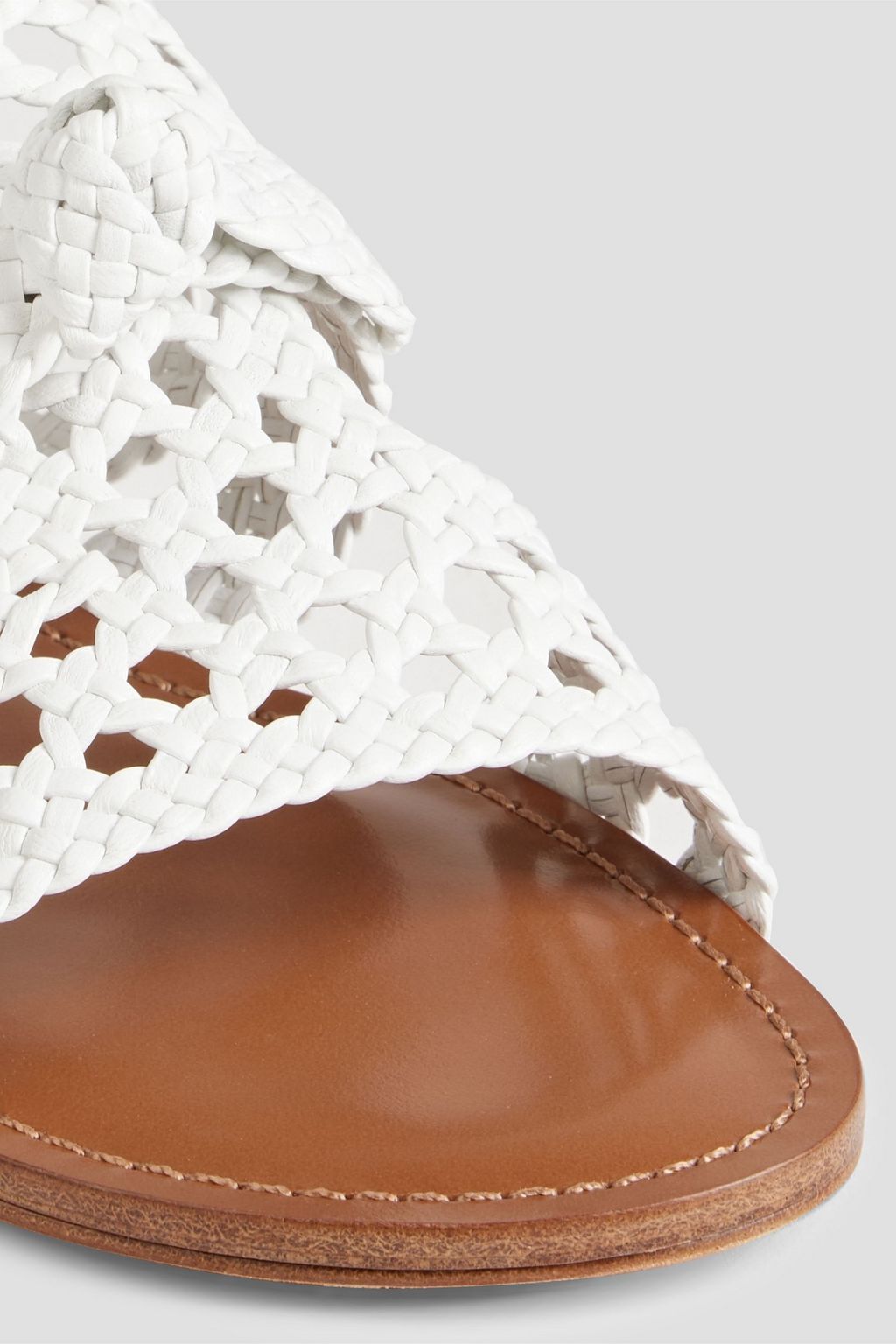 ALEXANDRE BIRMAN Clarita bow-embellished woven leather sandals