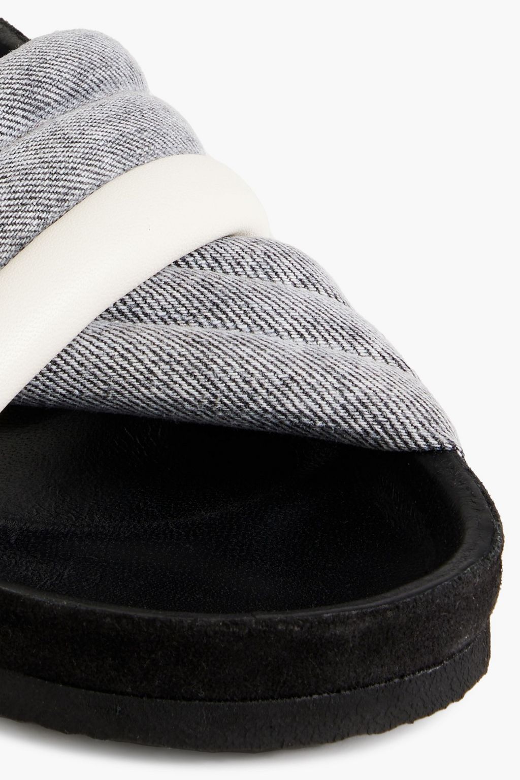 ISABEL MARANT Holden denim and leather slides