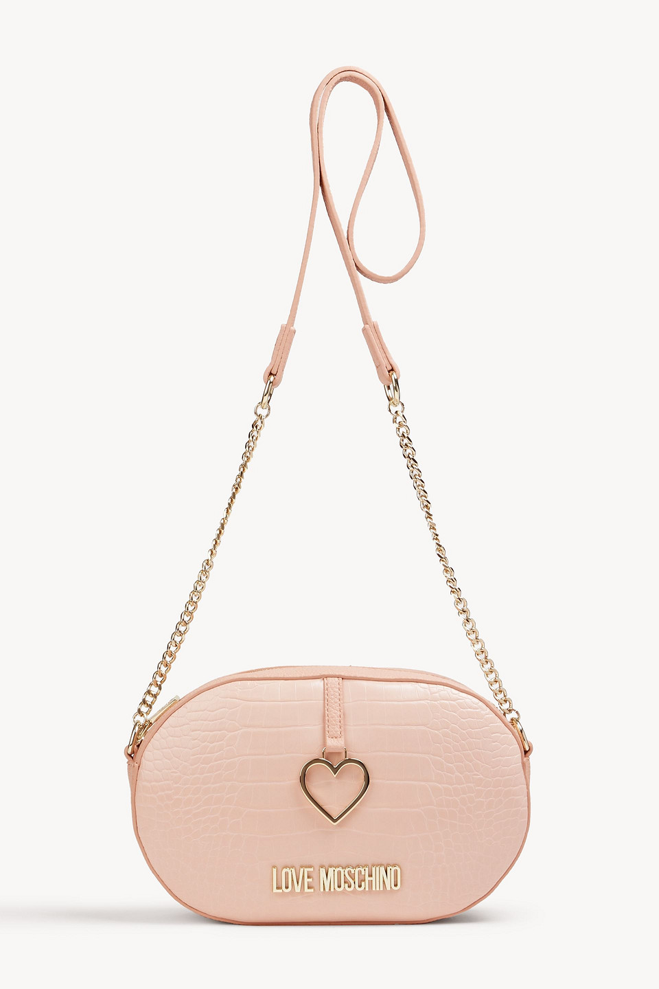 Love moschino croc logo shoulder bag cheap