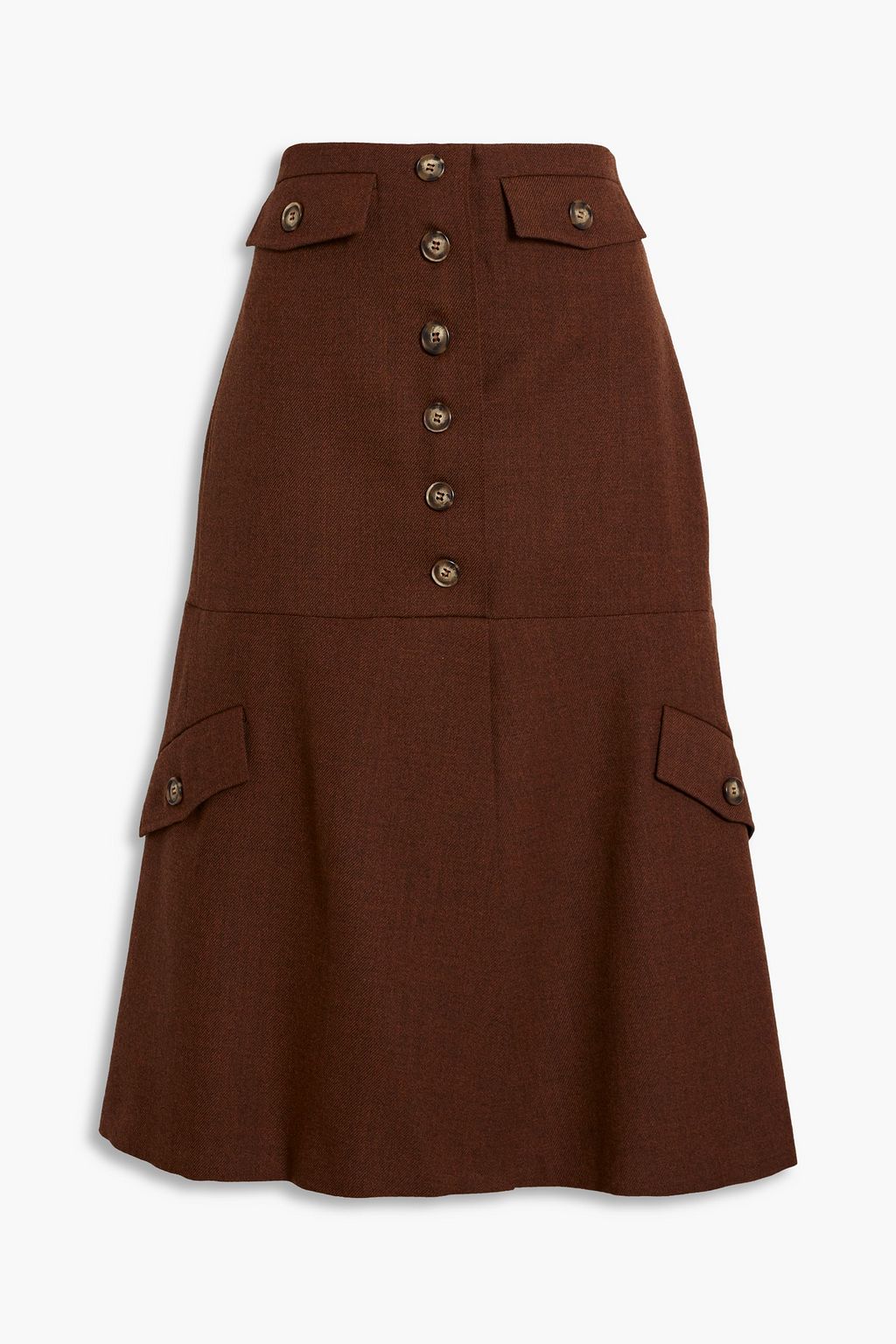 Button deals wool skirt