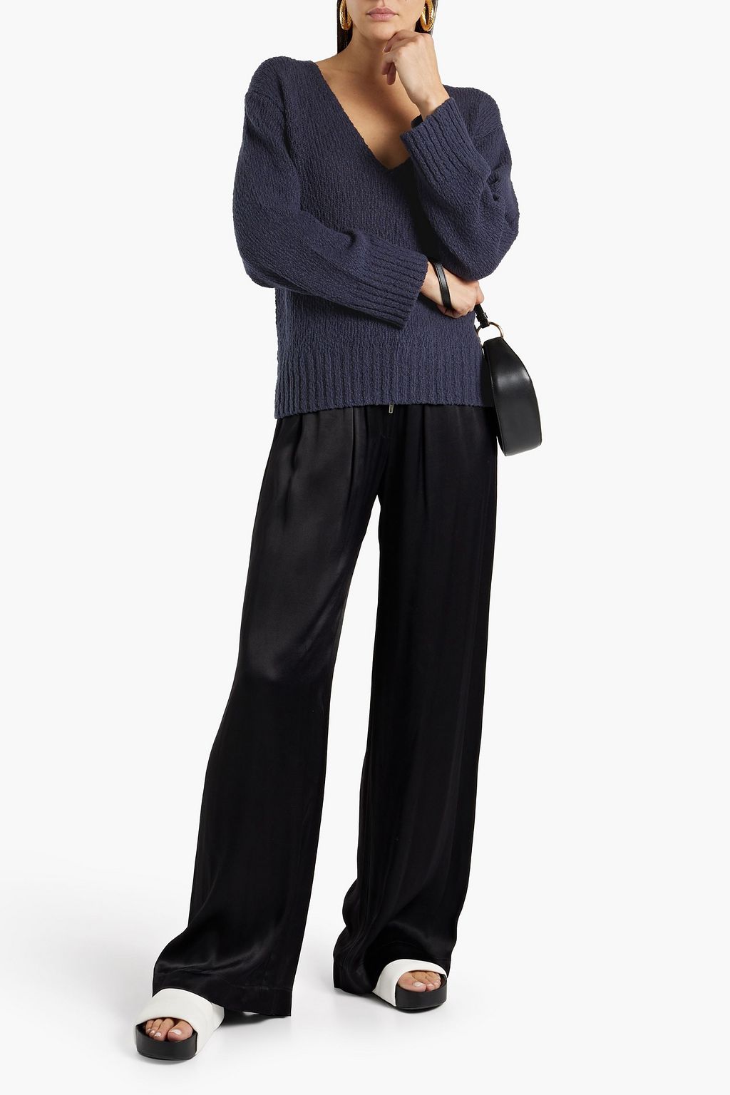 JOIE Orian crochet-knit cotton sweater
