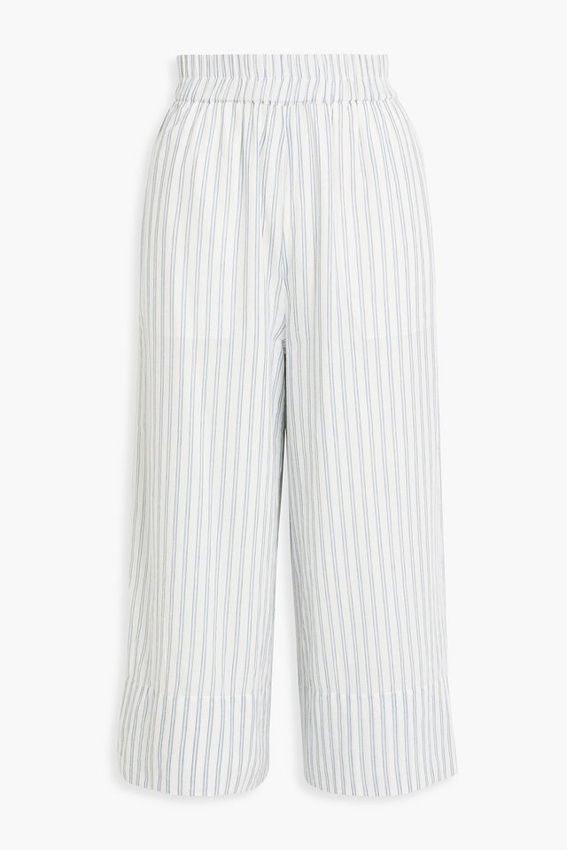 Hollis striped cotton culottes