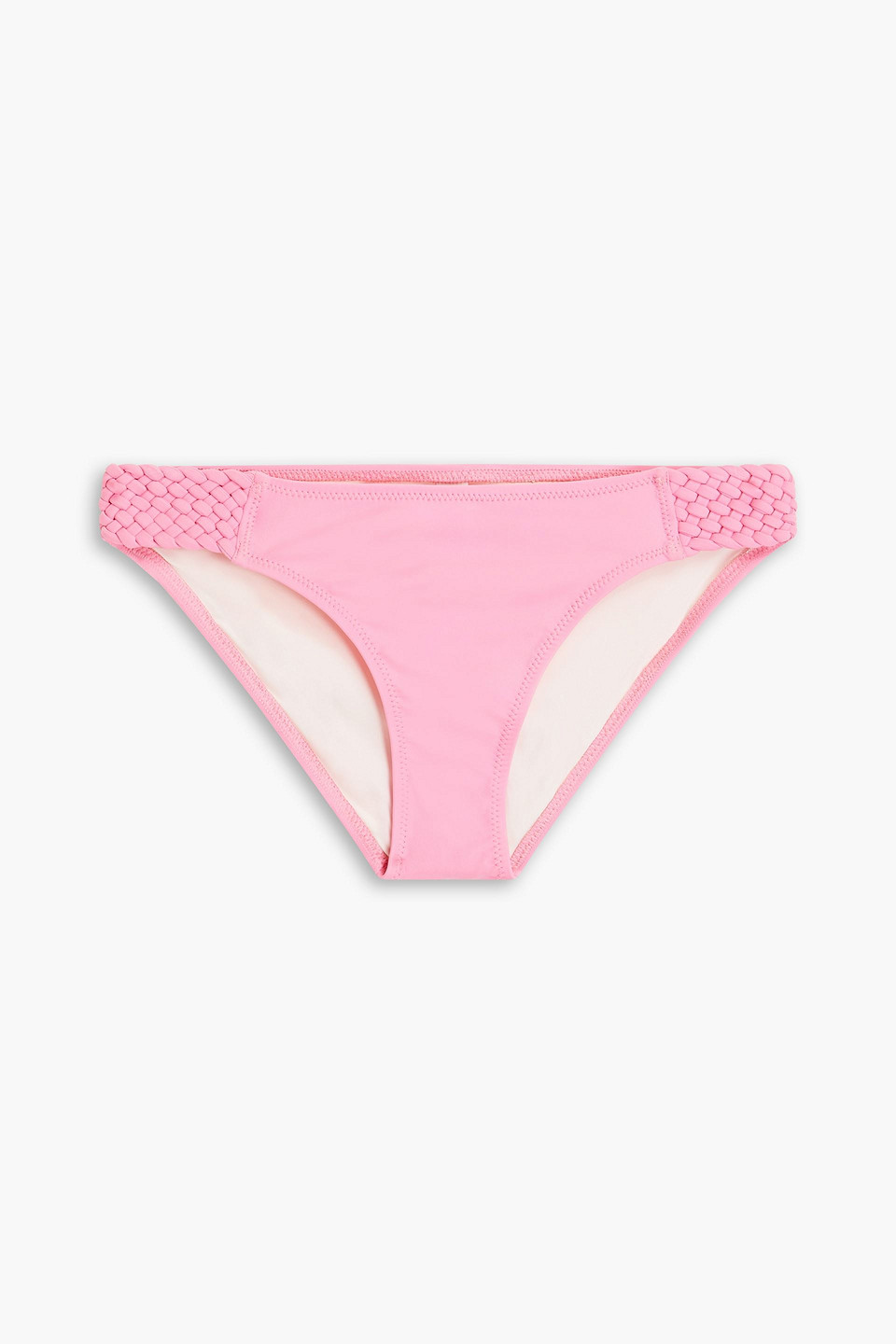 Solid & Striped Elle Woven Low-rise Bikini Briefs In Bubblegum