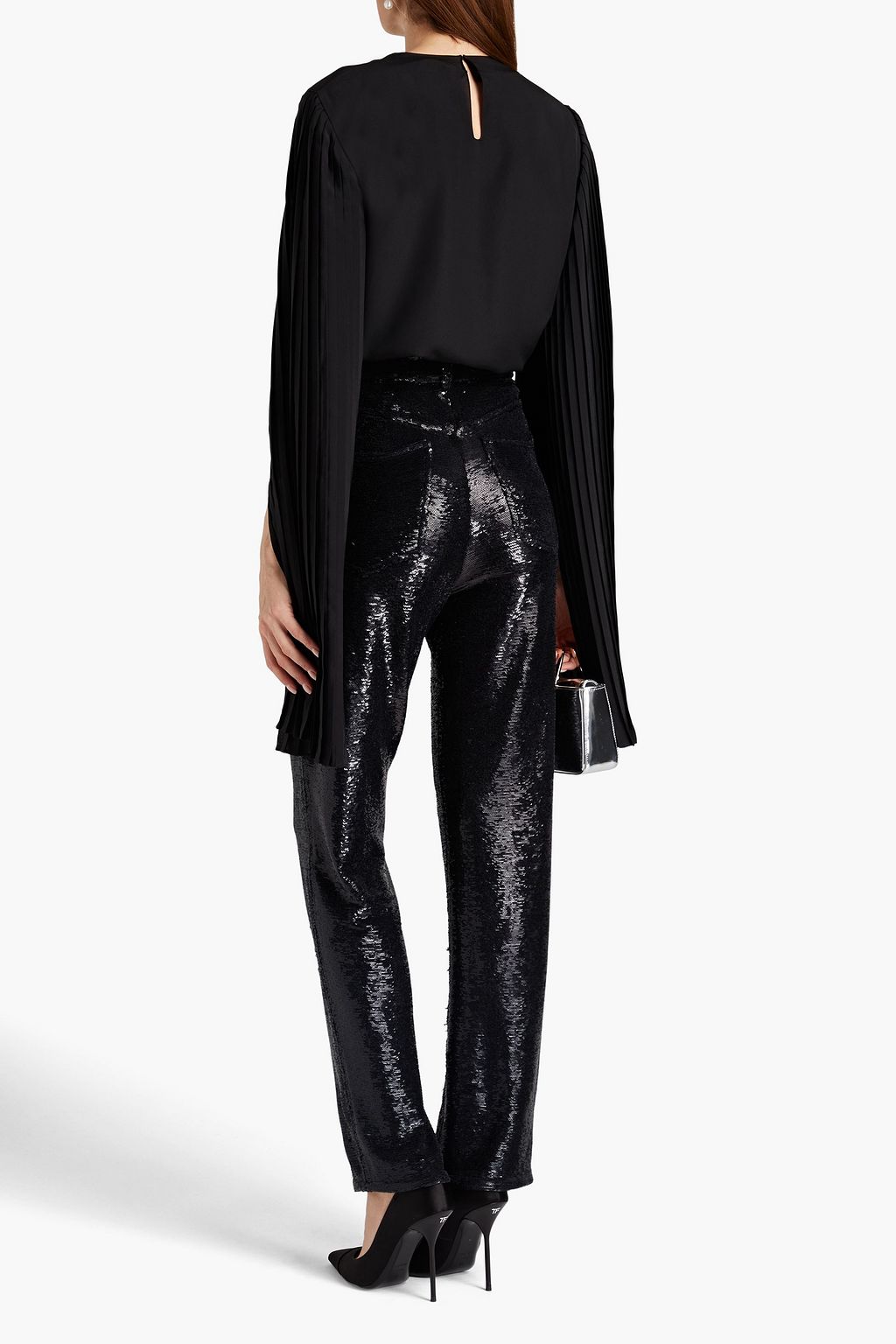 SEMSEM Pleated crepe de chine blouse