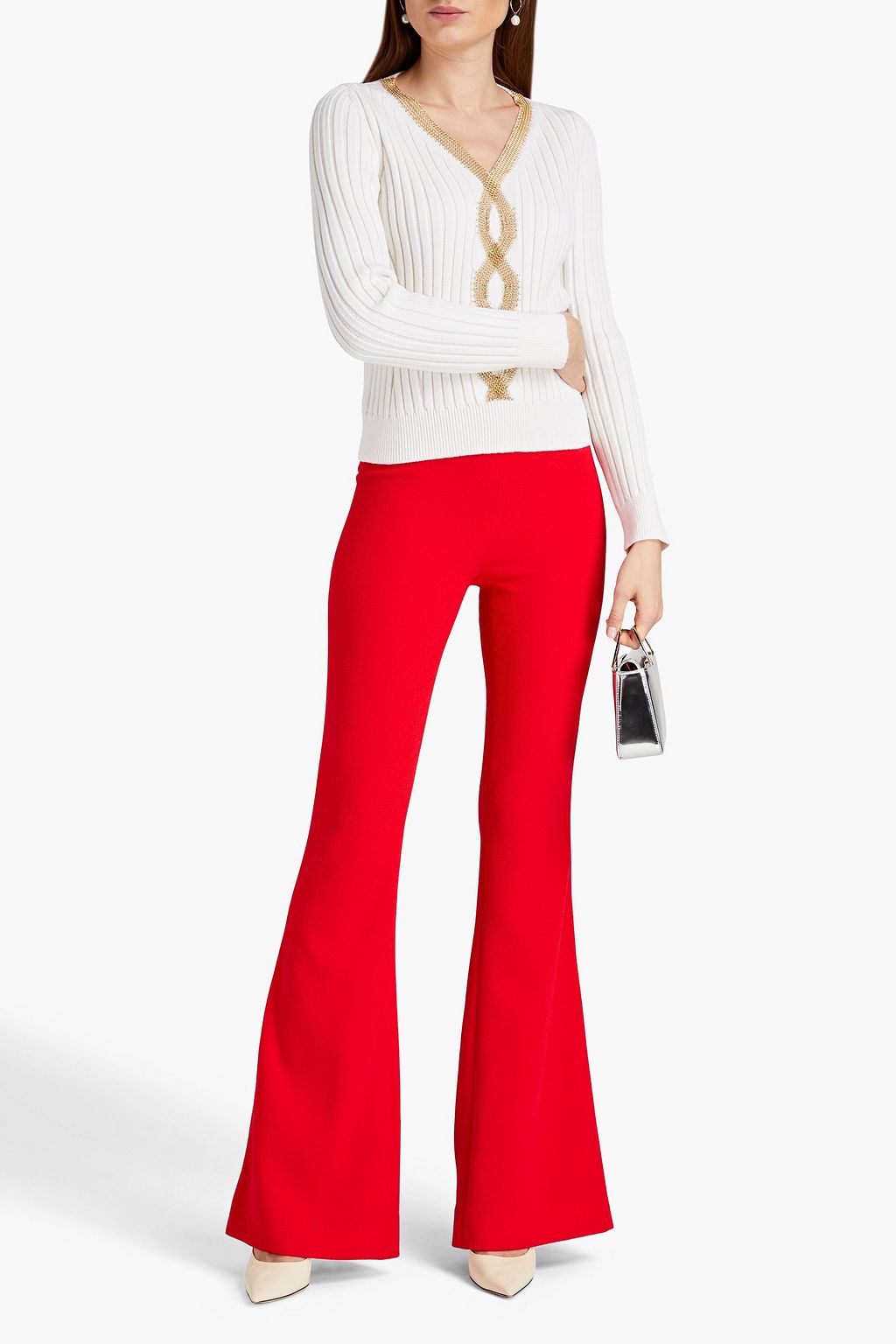 SEMSEM Camille texturedcrepe flared pants THE