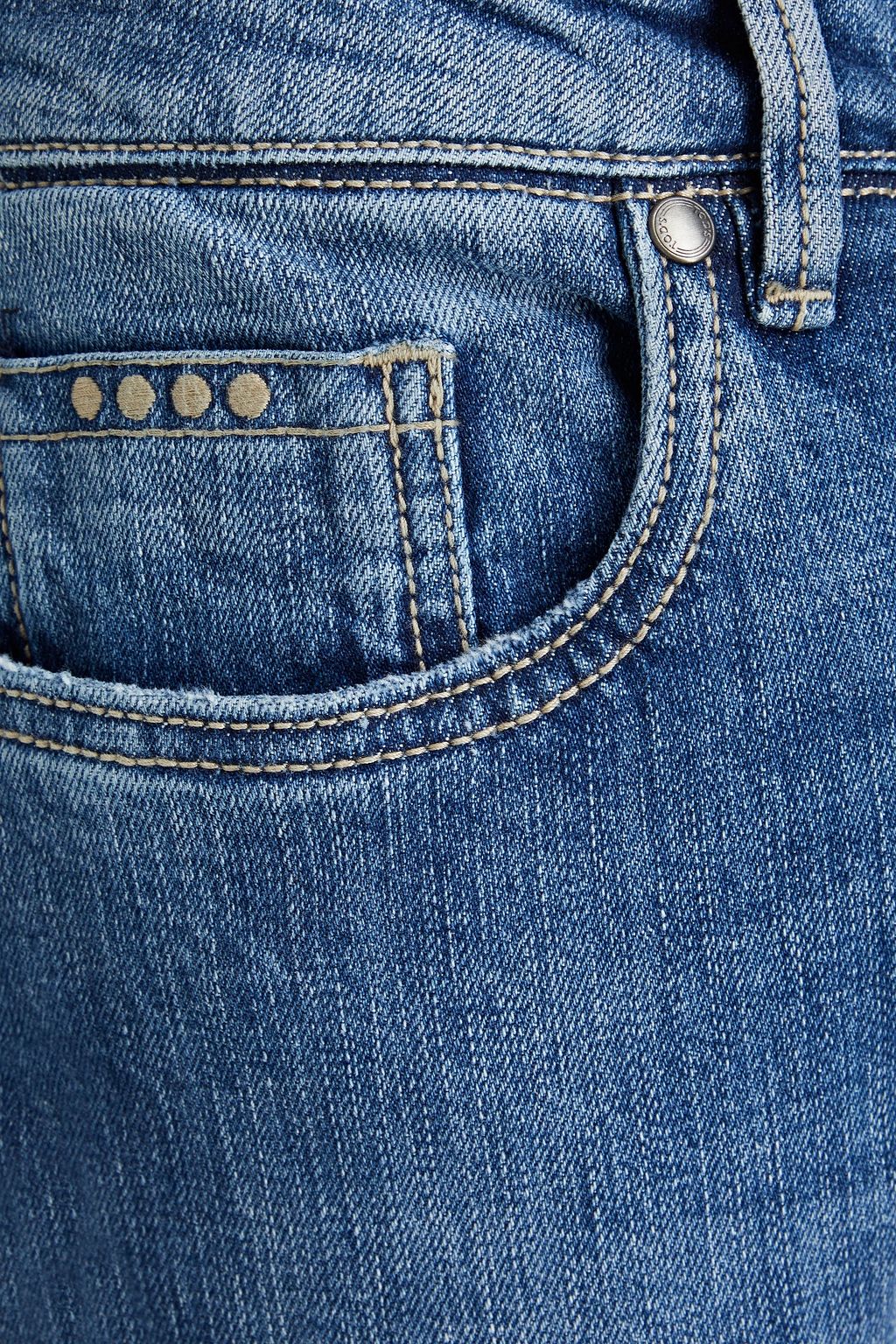 TOD'S Slim-fit faded denim jeans