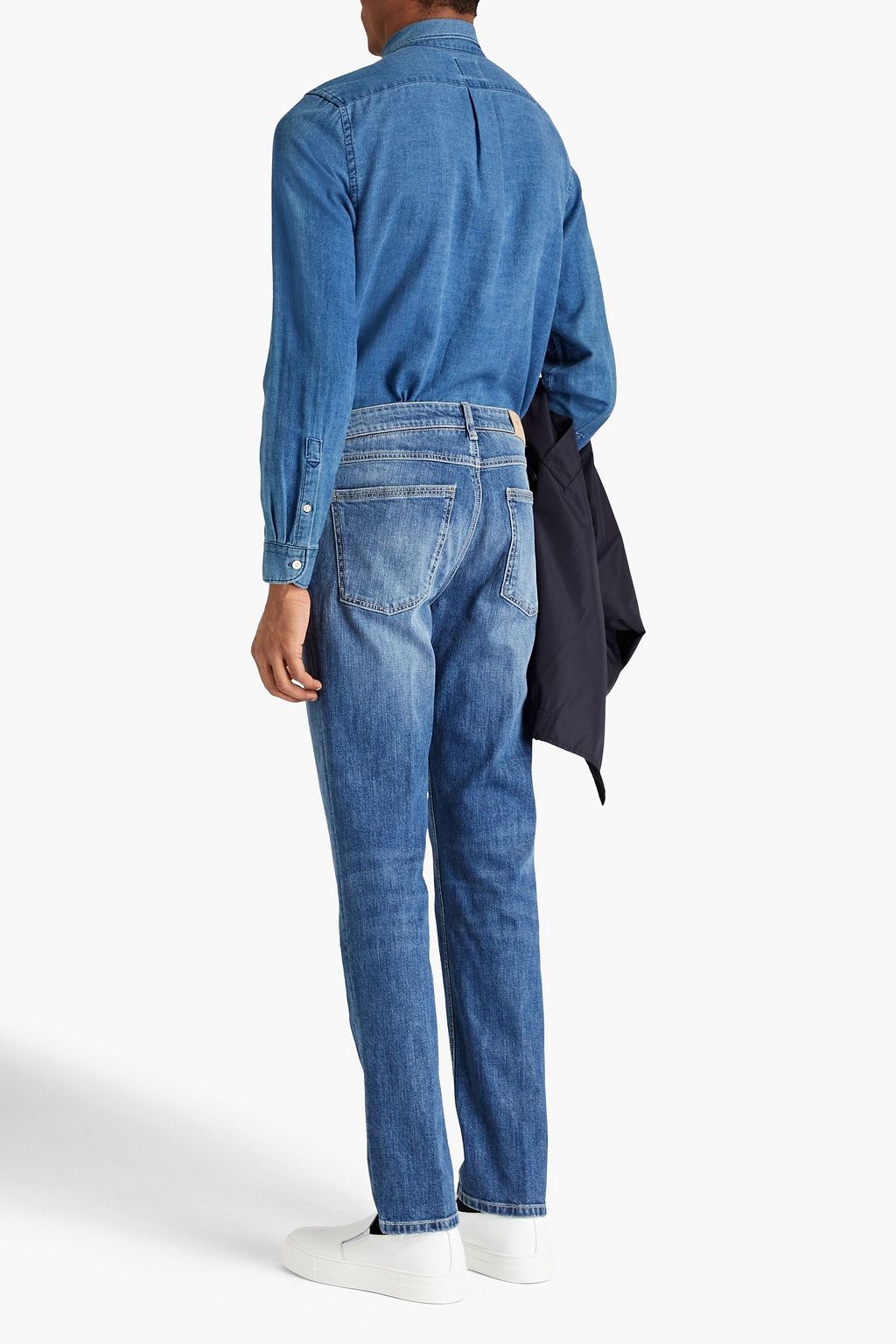 TOD'S Slim-fit faded denim jeans