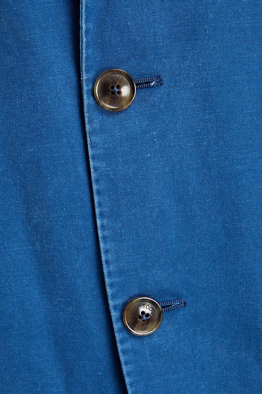 TOD'S Cotton and linen-blend canvas blazer