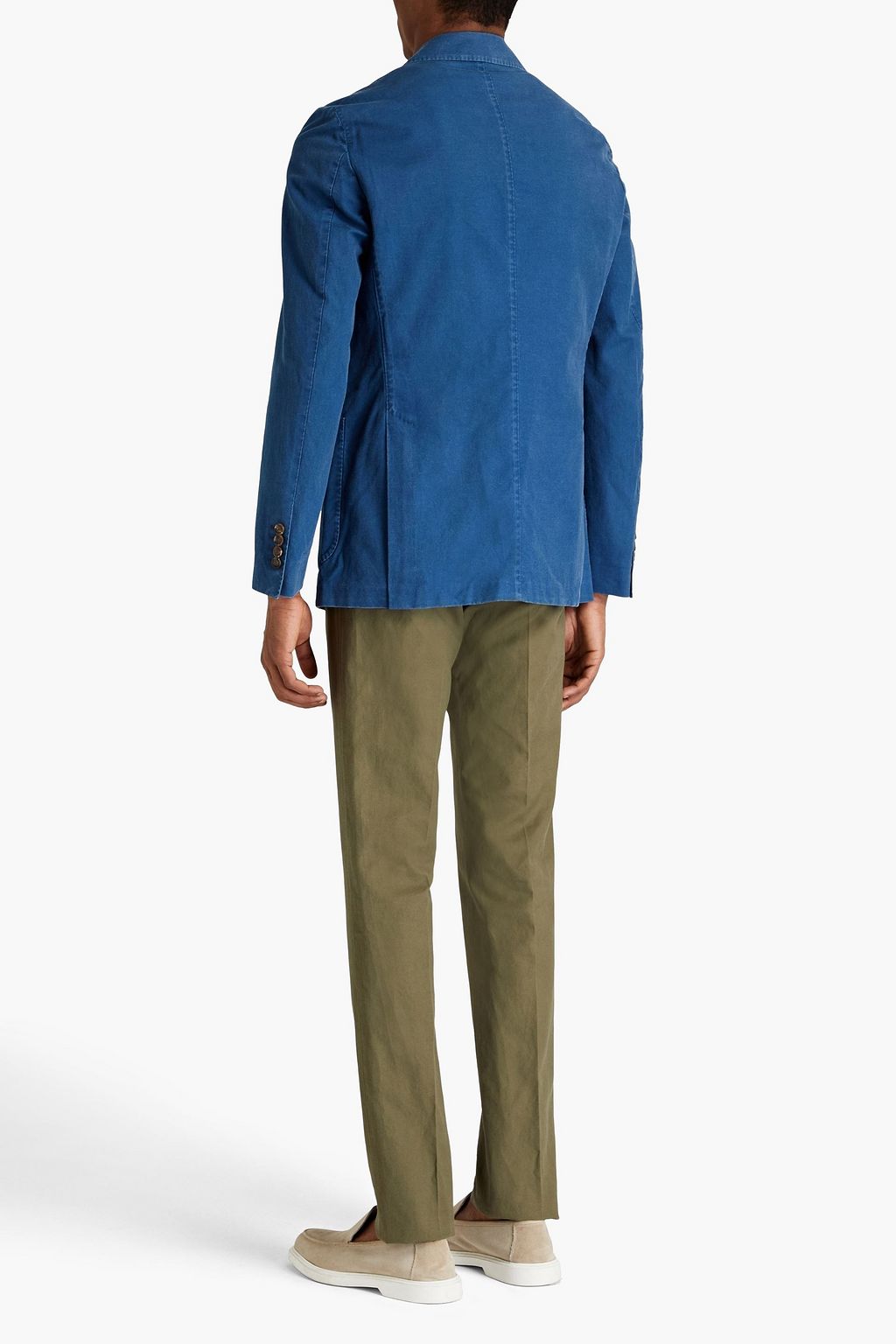 TOD'S Cotton and linen-blend canvas blazer