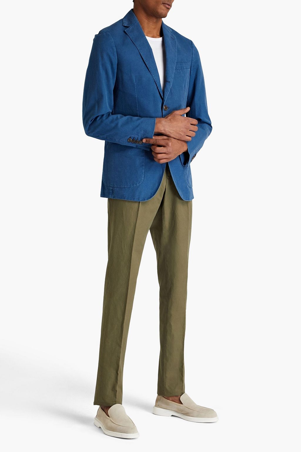 TOD'S Cotton and linen-blend canvas blazer