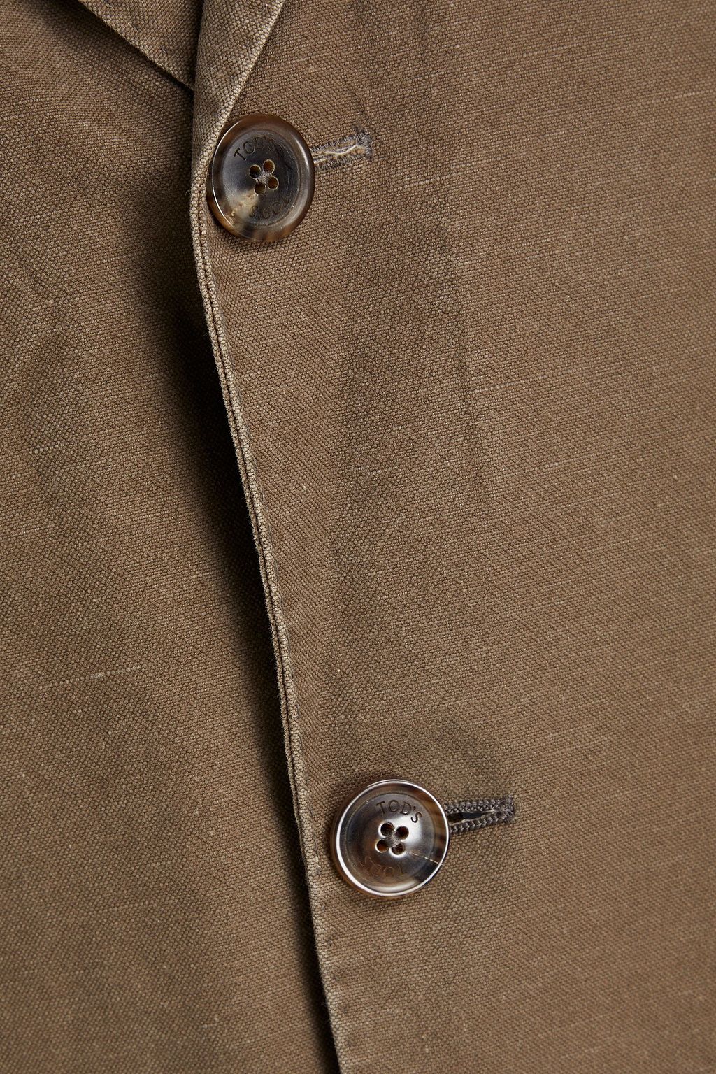 TOD'S Cotton and linen-blend canvas blazer