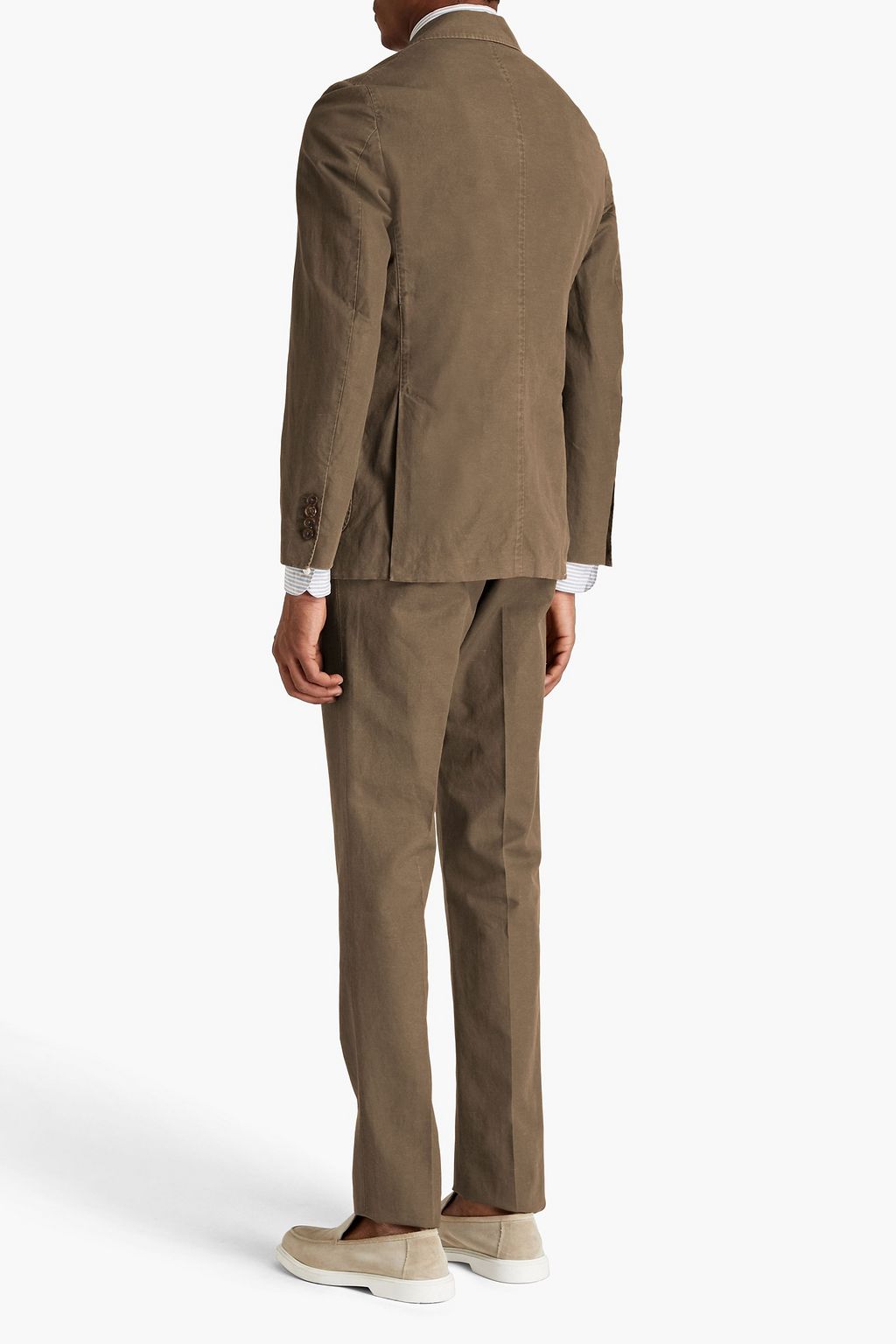 TOD'S Cotton and linen-blend canvas blazer