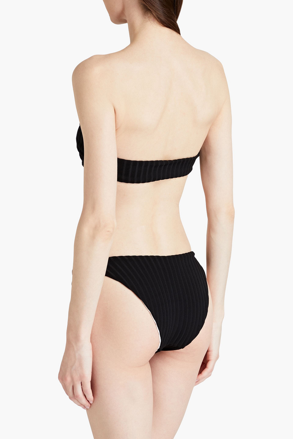 Solid & Striped Annabelle Reversible Ribbed Low-rise Bikini Briefs In Black