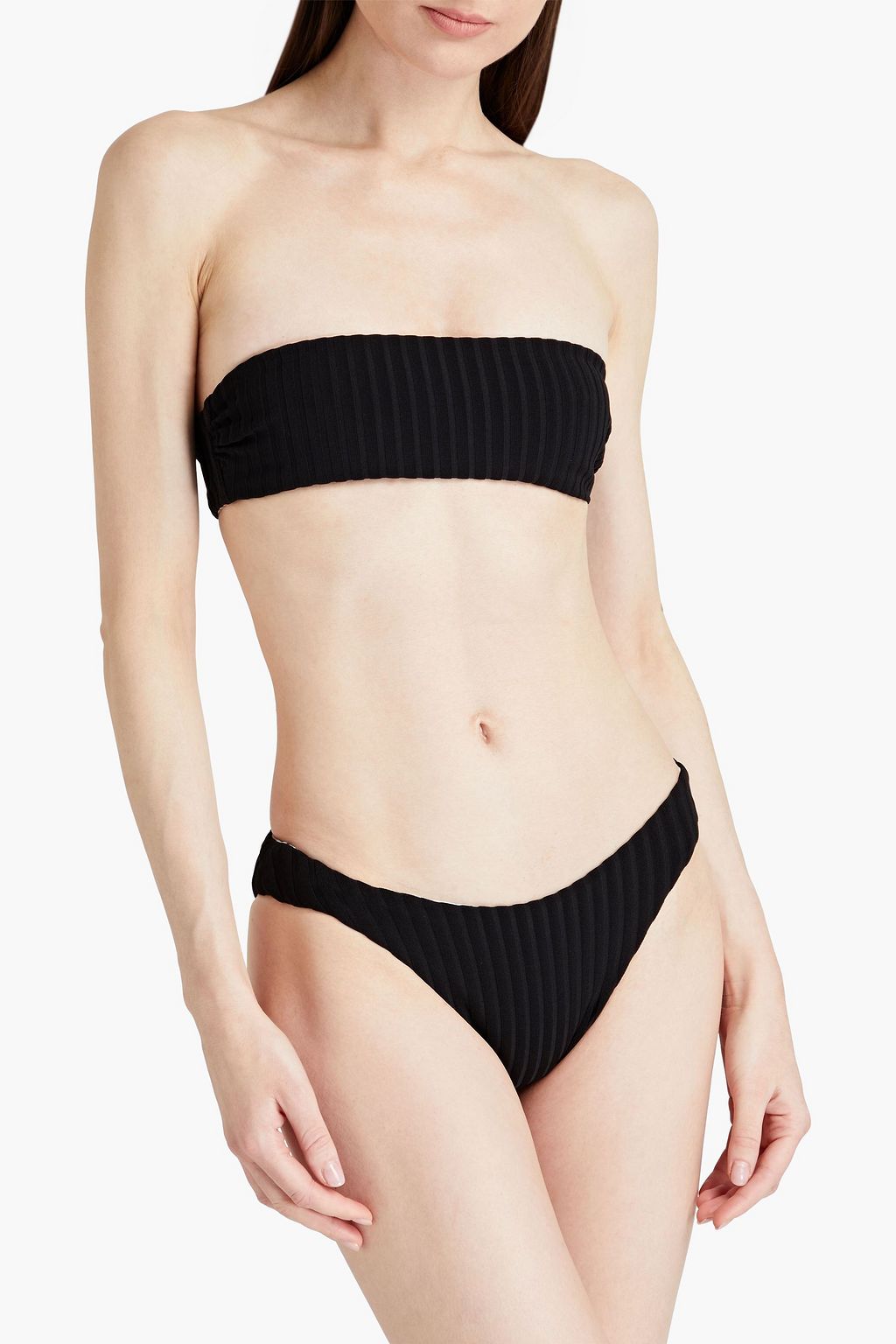 SOLID & STRIPED سروال بكيني «أنابيل» بخصر منخفض بتصميم مضلع قابل للارتداء على الوجهين