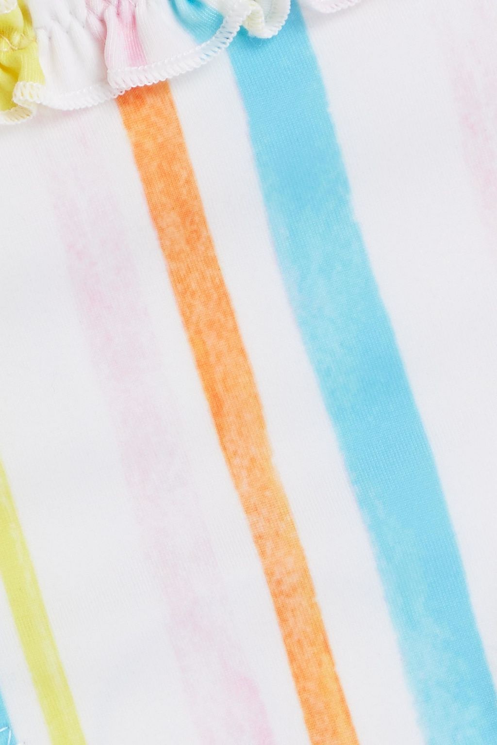 SOLID & STRIPED سروال بكيني ’ذا دافني’ بخصر منخفض بتصميم مكشكش ومخطط