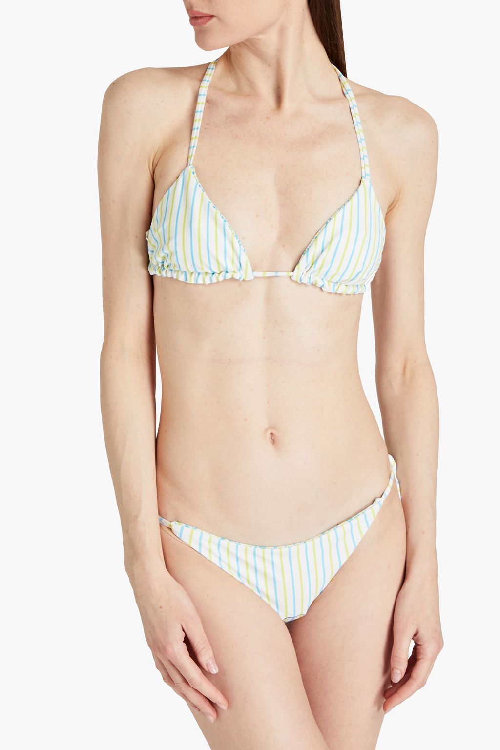 SOLID & STRIPED سروال بكيني ’ذي آيريس’ قابل للارتداء على الوجهين بخصر منخفض مزين بطبعات