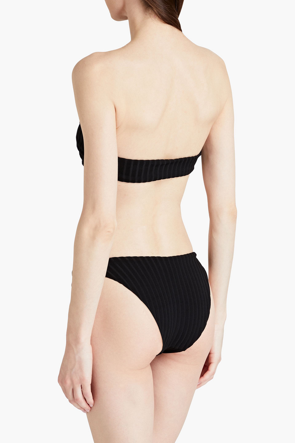 Solid & Striped Annabelle Reversible Ribbed Low-rise Bikini Briefs In Black