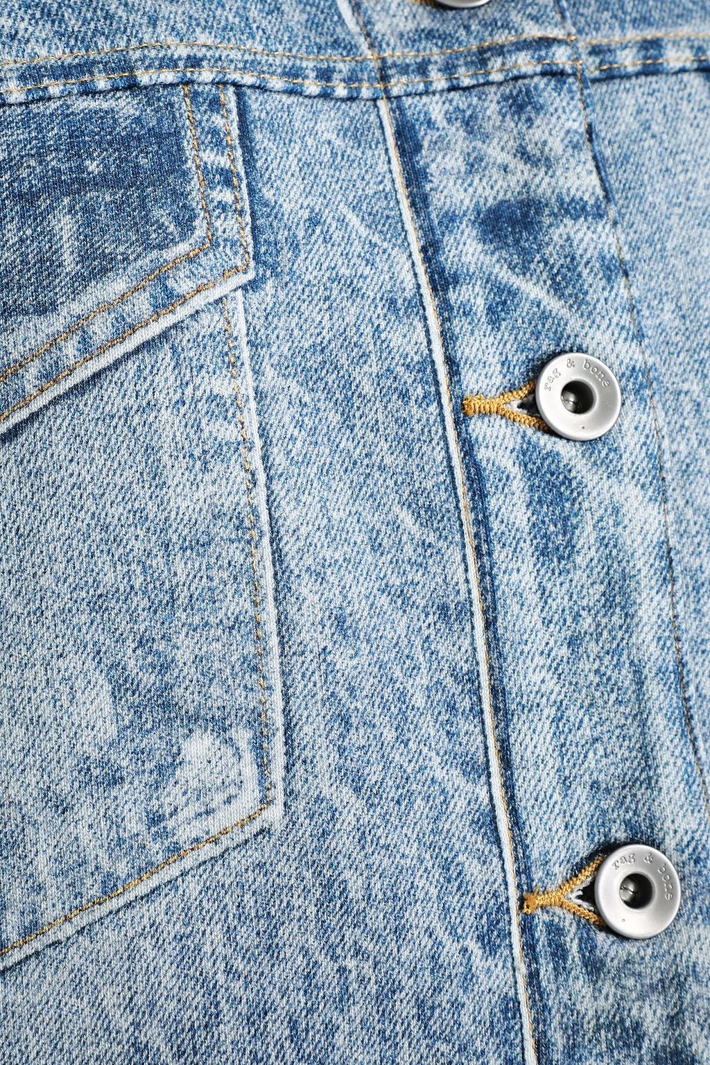 RAG & BONE Miramar cropped printed French cotton-terry jacket