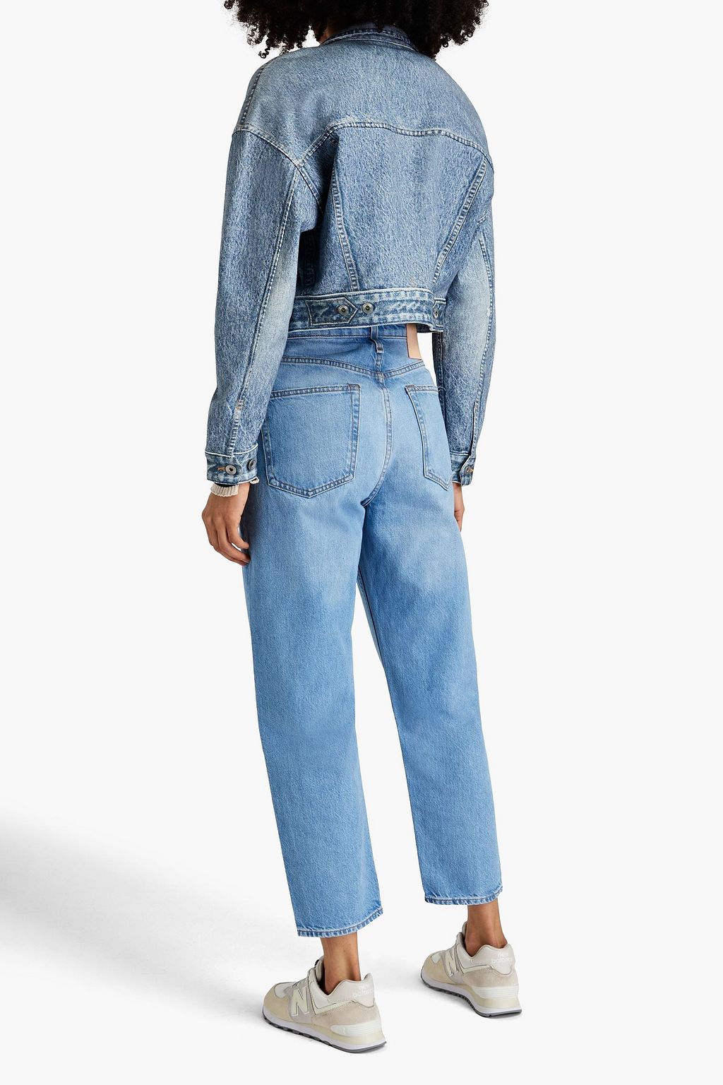 RAG & BONE Miramar cropped printed French cotton-terry jacket
