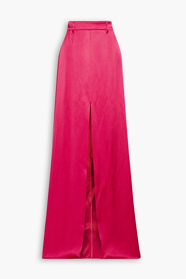 Satin maxi skirt