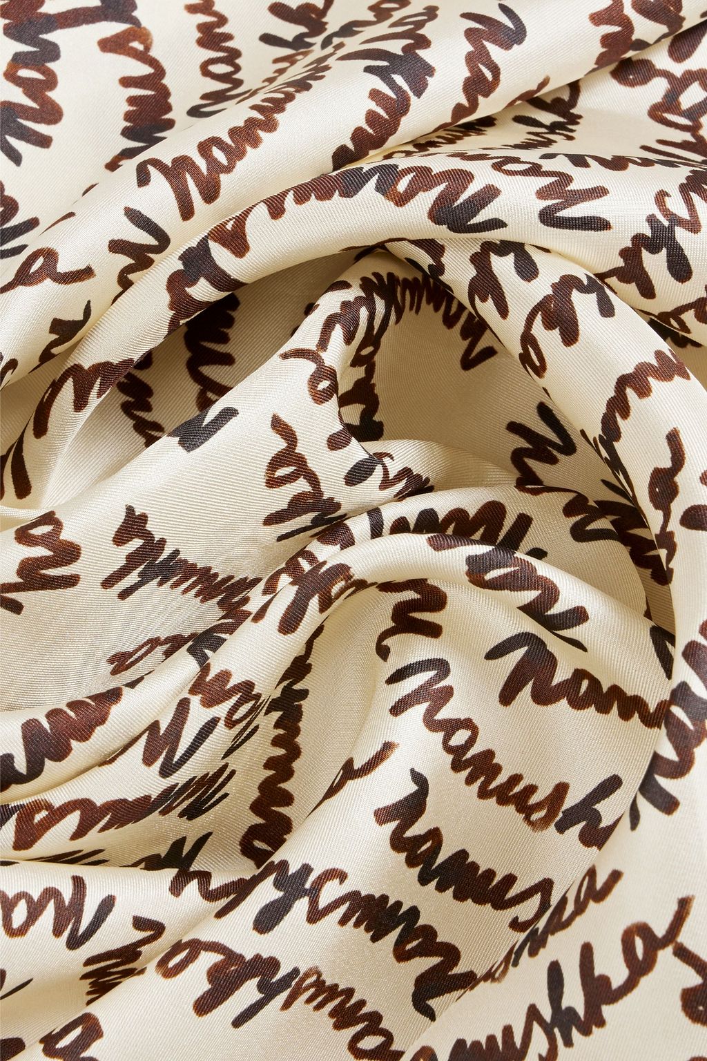 NANUSHKA Printed silk-twill scarf
