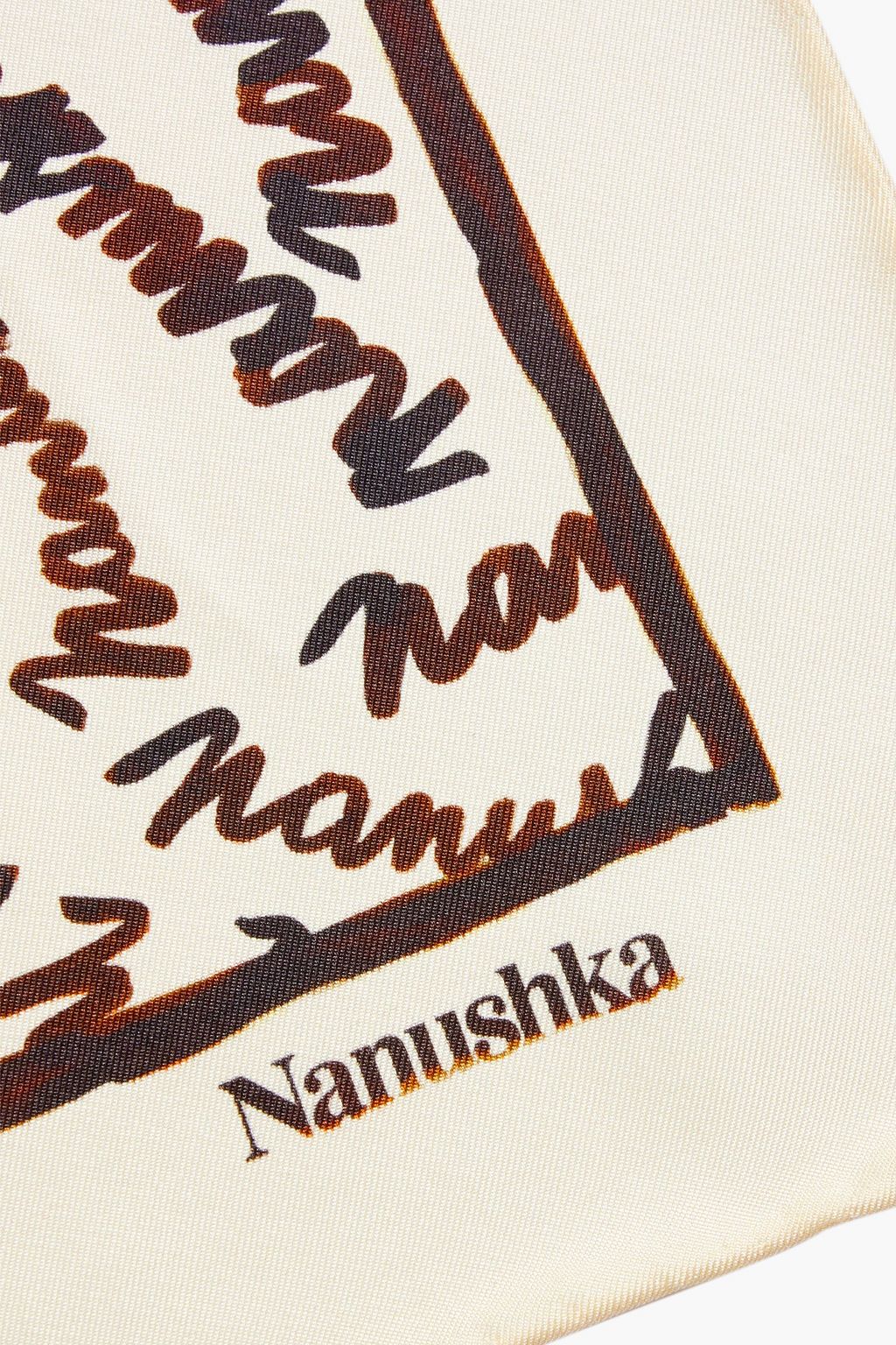 NANUSHKA Printed silk-twill scarf