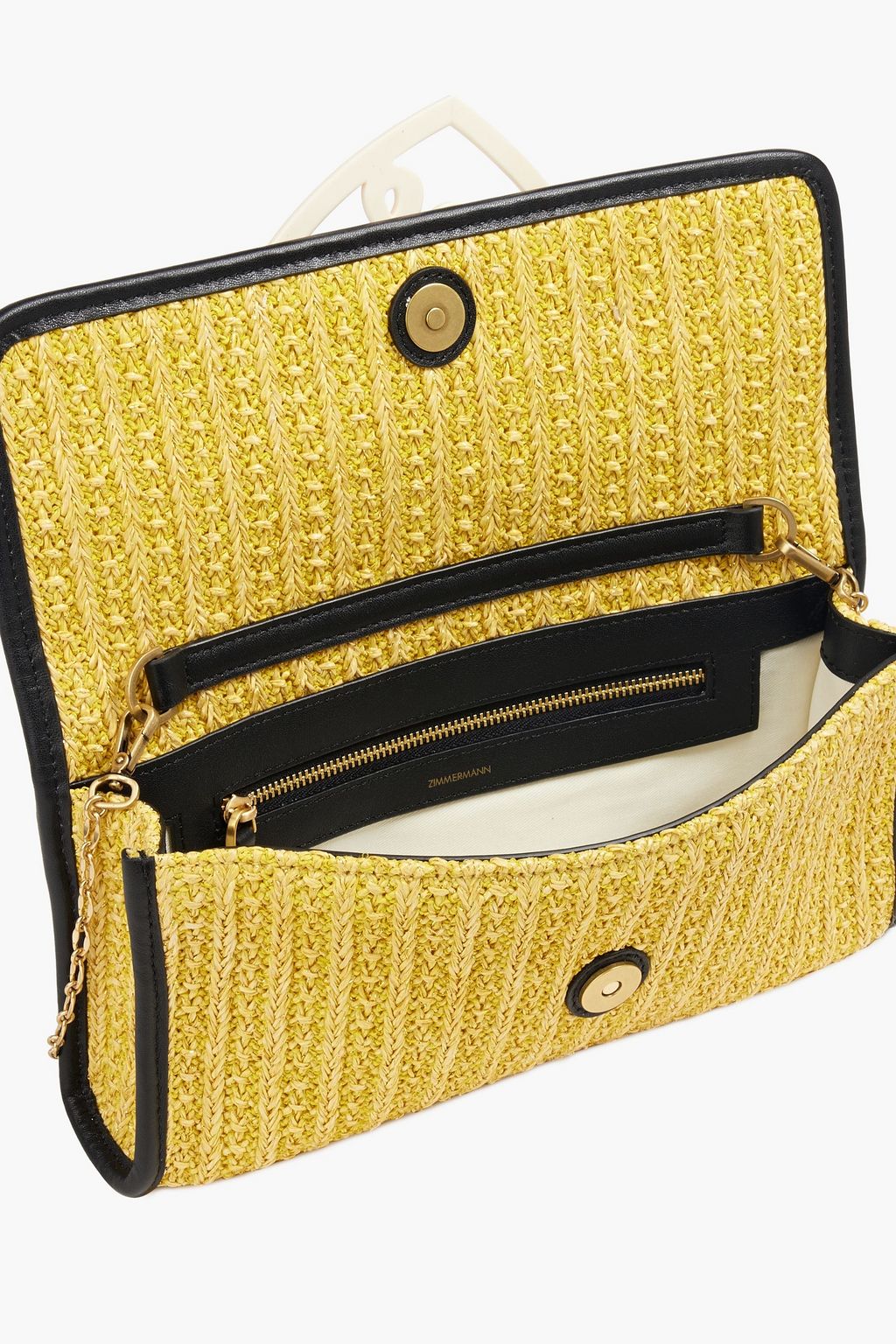 ZIMMERMANN Lovestruck metallic faux raffia shoulder bag
