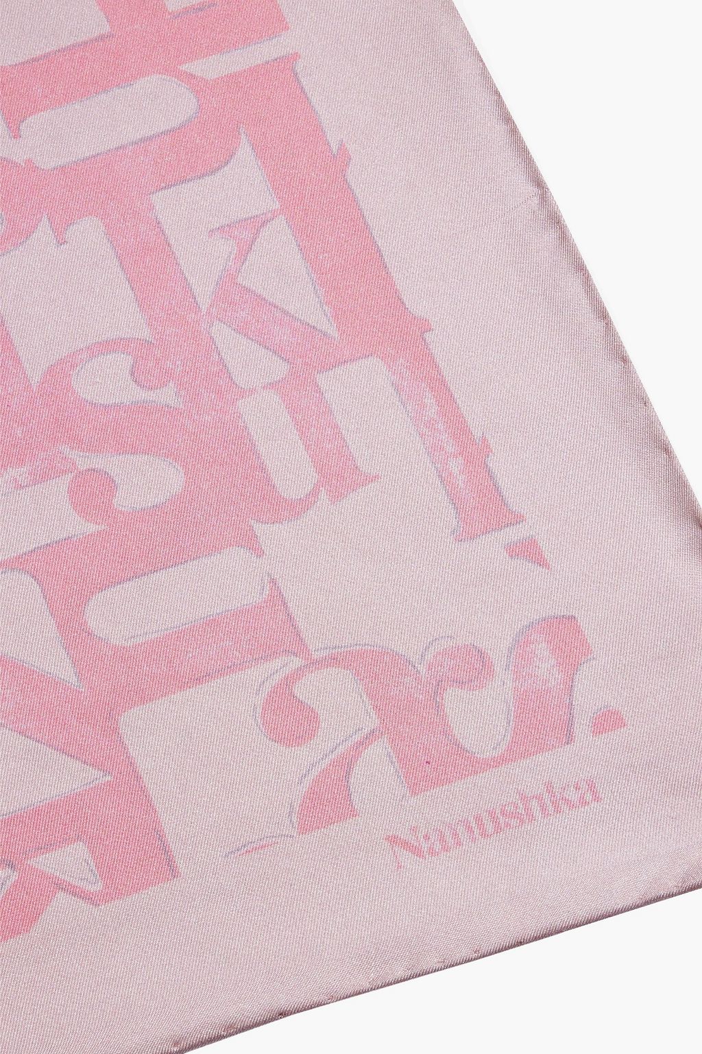 NANUSHKA Printed silk-twill scarf