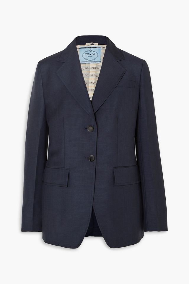 Mohair and wool-blend blazer
