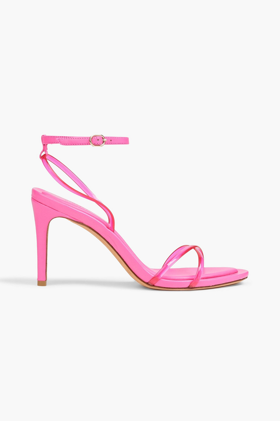 Alexandre Birman Elisa Leather And Pvc Sandals In Bright Pink