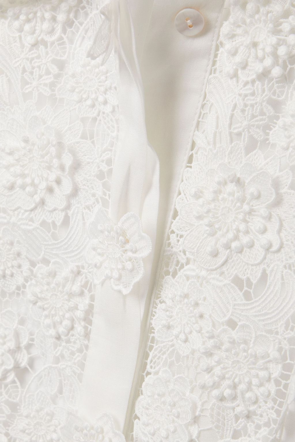 ZIMMERMANN Guipure lace and ramie blouse