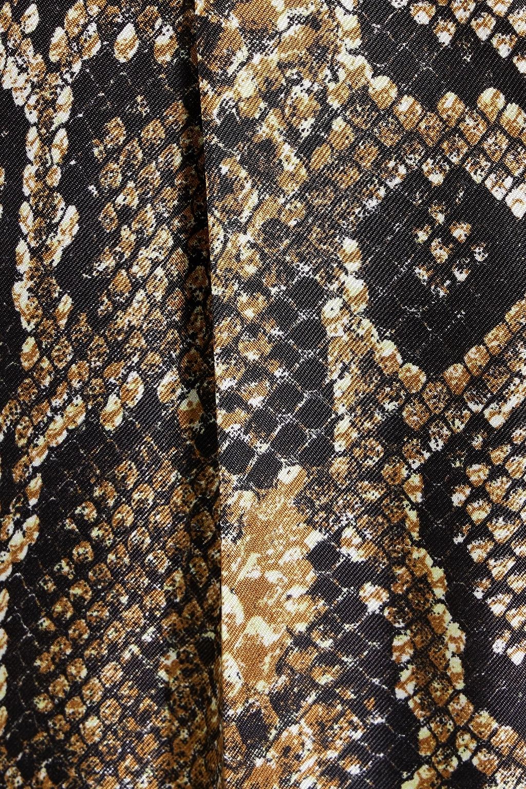 VICTORIA BECKHAM Snake-print silk straight-leg pants