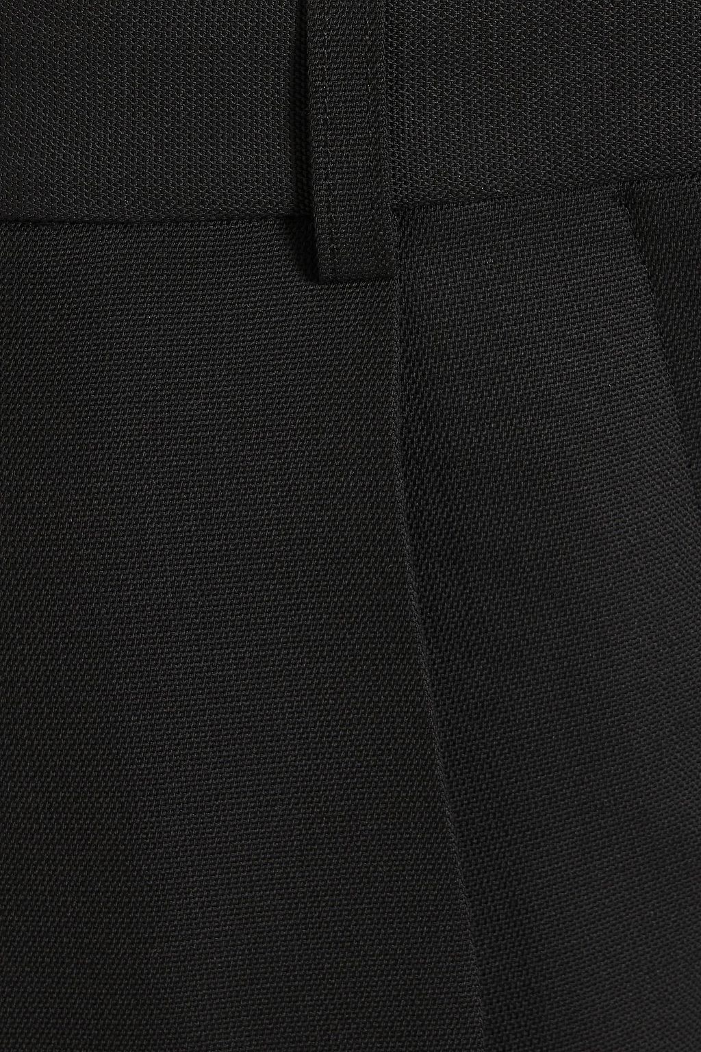 VICTORIA BECKHAM Pleated grain de poudre wool straight-leg pants