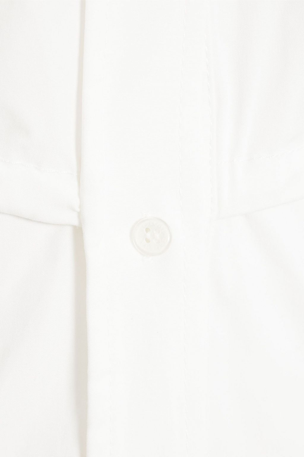 VICTORIA BECKHAM Cutout organic cotton-blend poplin mini shirt dress