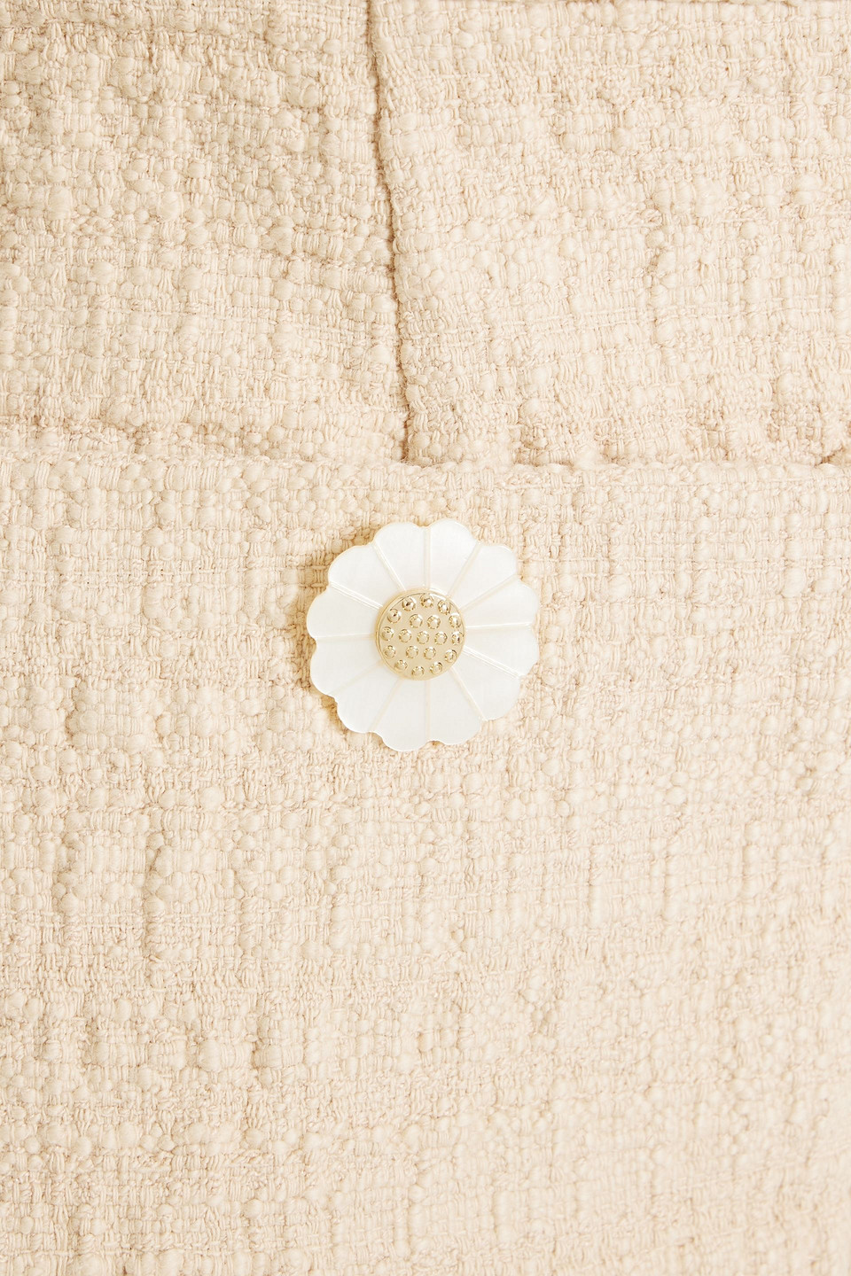 Sandro Embellished Cotton-blend Tweed Shorts In Beige