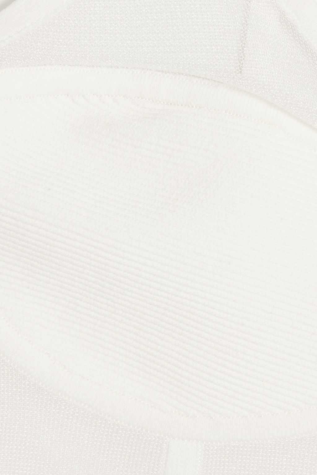 HERVÉ LÉGER Stretch knit-paneled tulle top