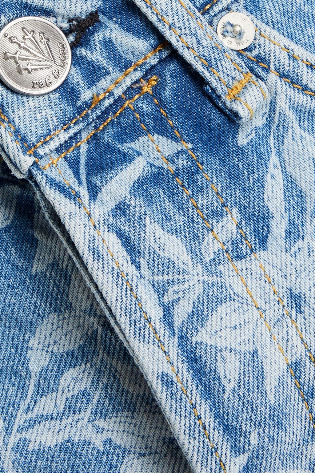 RAG & BONE شورت «مايا» من الجينز مزين بطبعات على شكل زهور