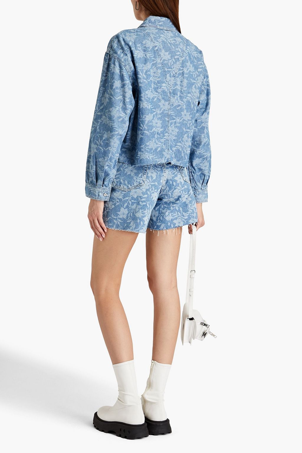 RAG & BONE شورت «مايا» من الجينز مزين بطبعات على شكل زهور