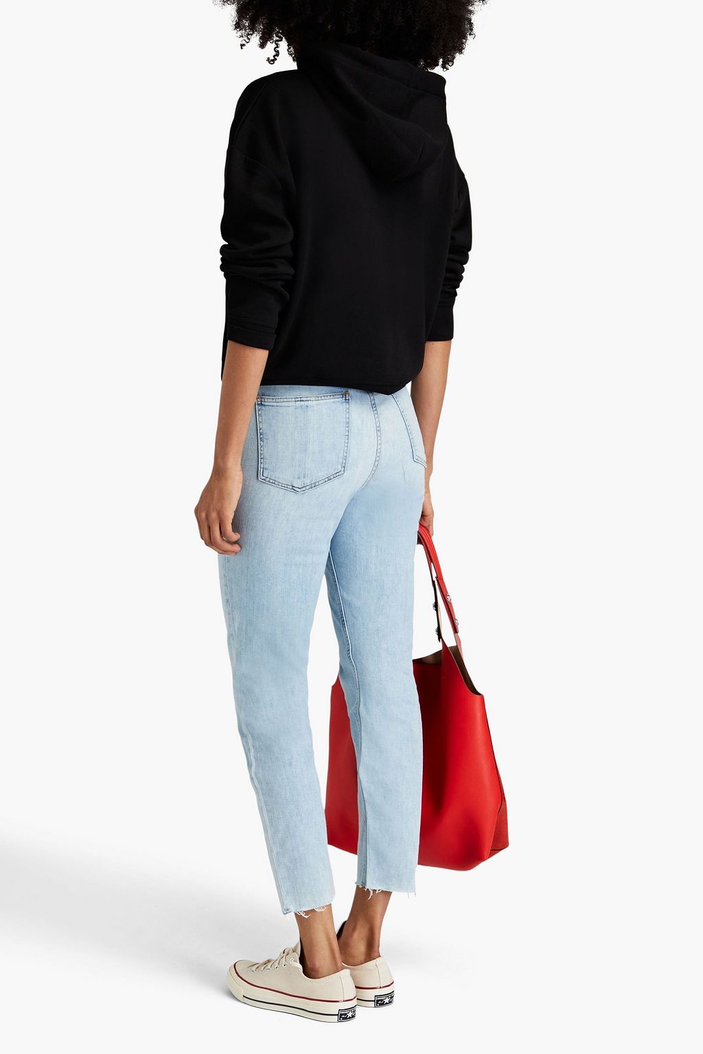 RAG & BONE بنطلون جينز «نينا» بقصة أرجل ضيّقة بخصر مرتفع وبتصميم ممزق