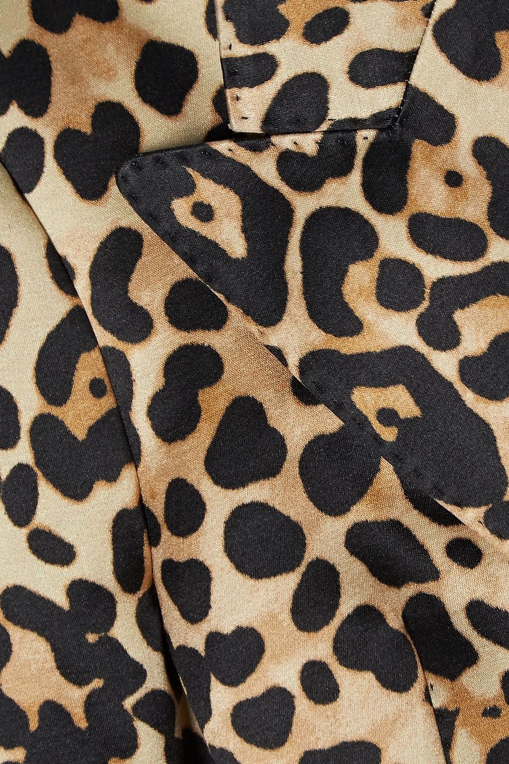 TOM FORD 레오파드 프린트 코튼 실크 혼방 새틴 블레이저