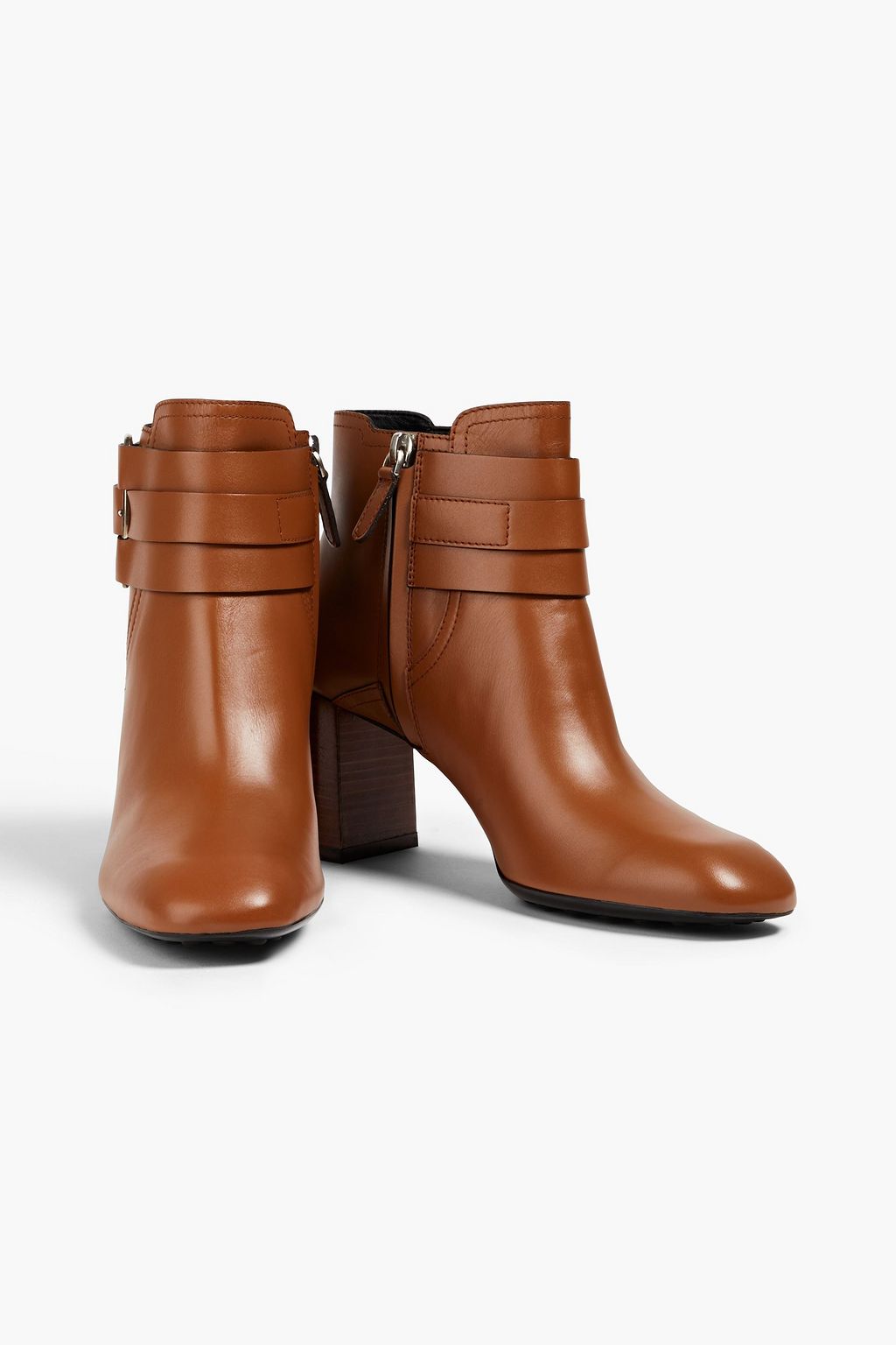 TOD'S Ring-embellished leather ankle boots