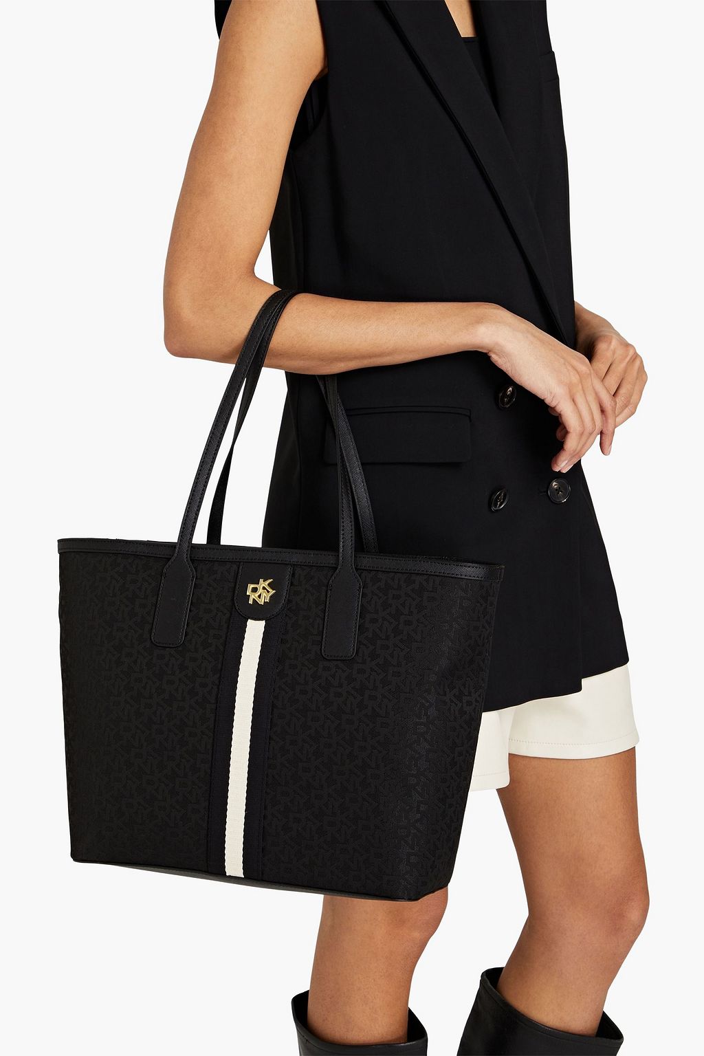DKNY Carol logo-print woven tote