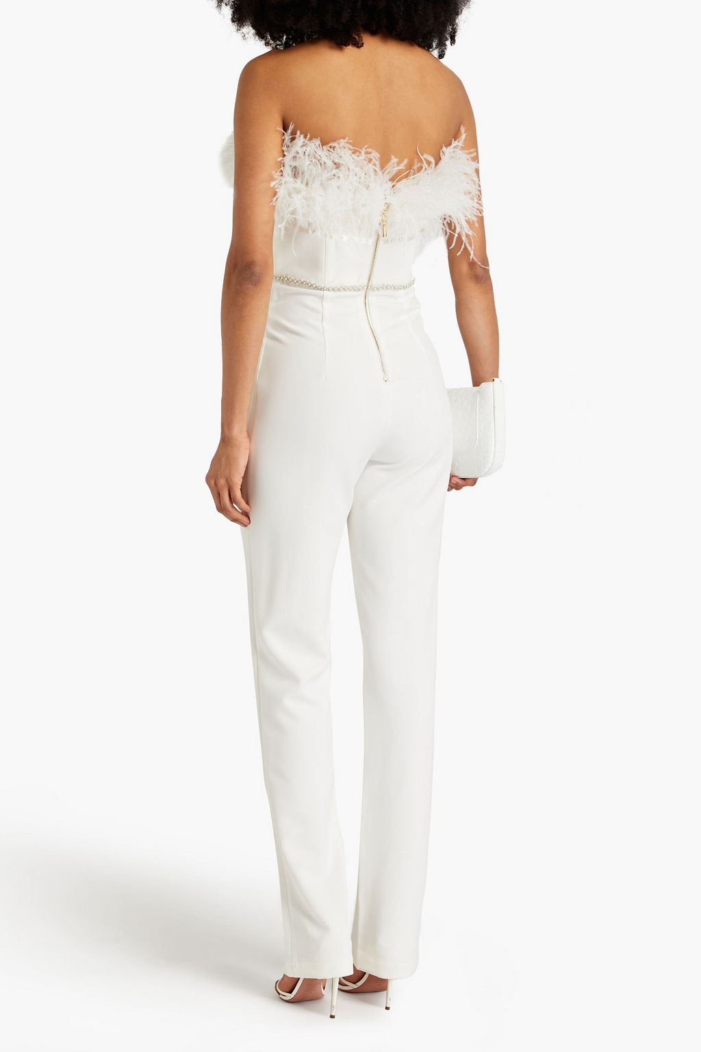 BRONX & BANCO Trägerloser Jumpsuit aus Crêpe mit Verzierung