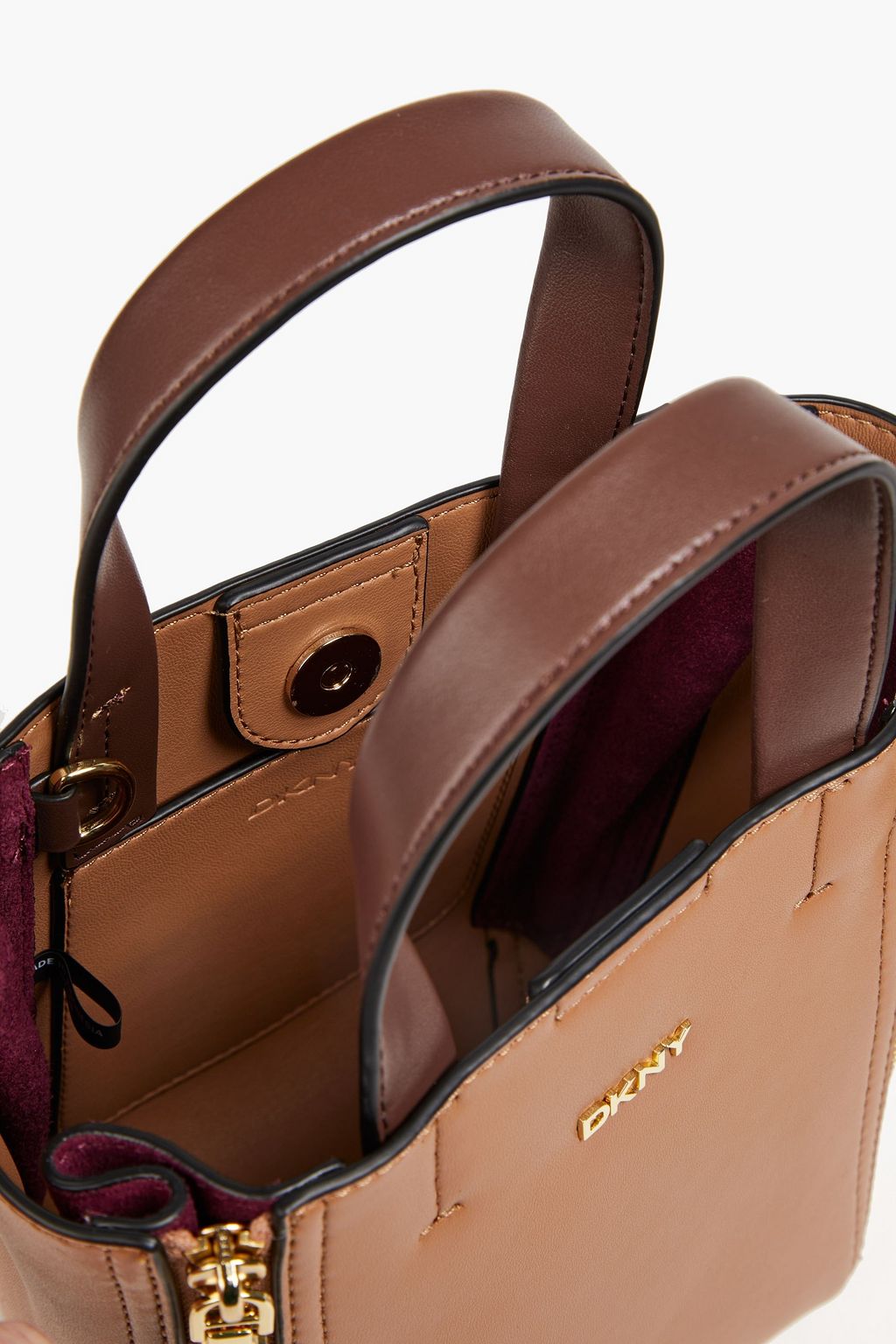 DKNY Zoey two-tone leather tote
