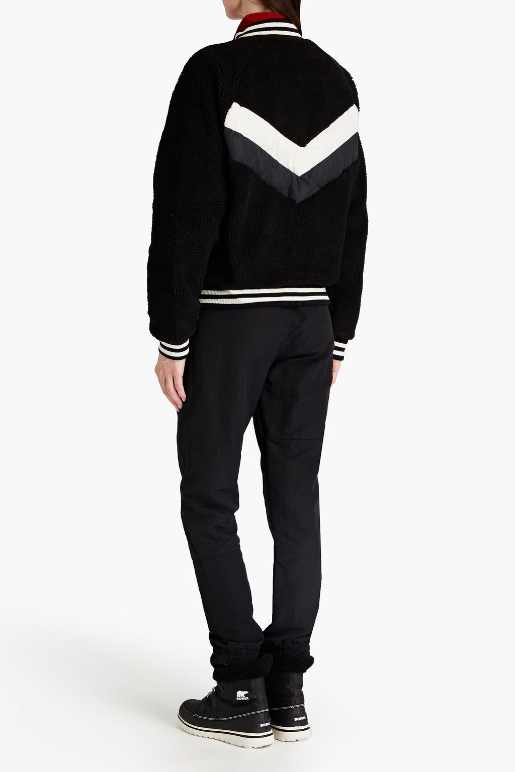 PERFECT MOMENT Striped fleece jacket