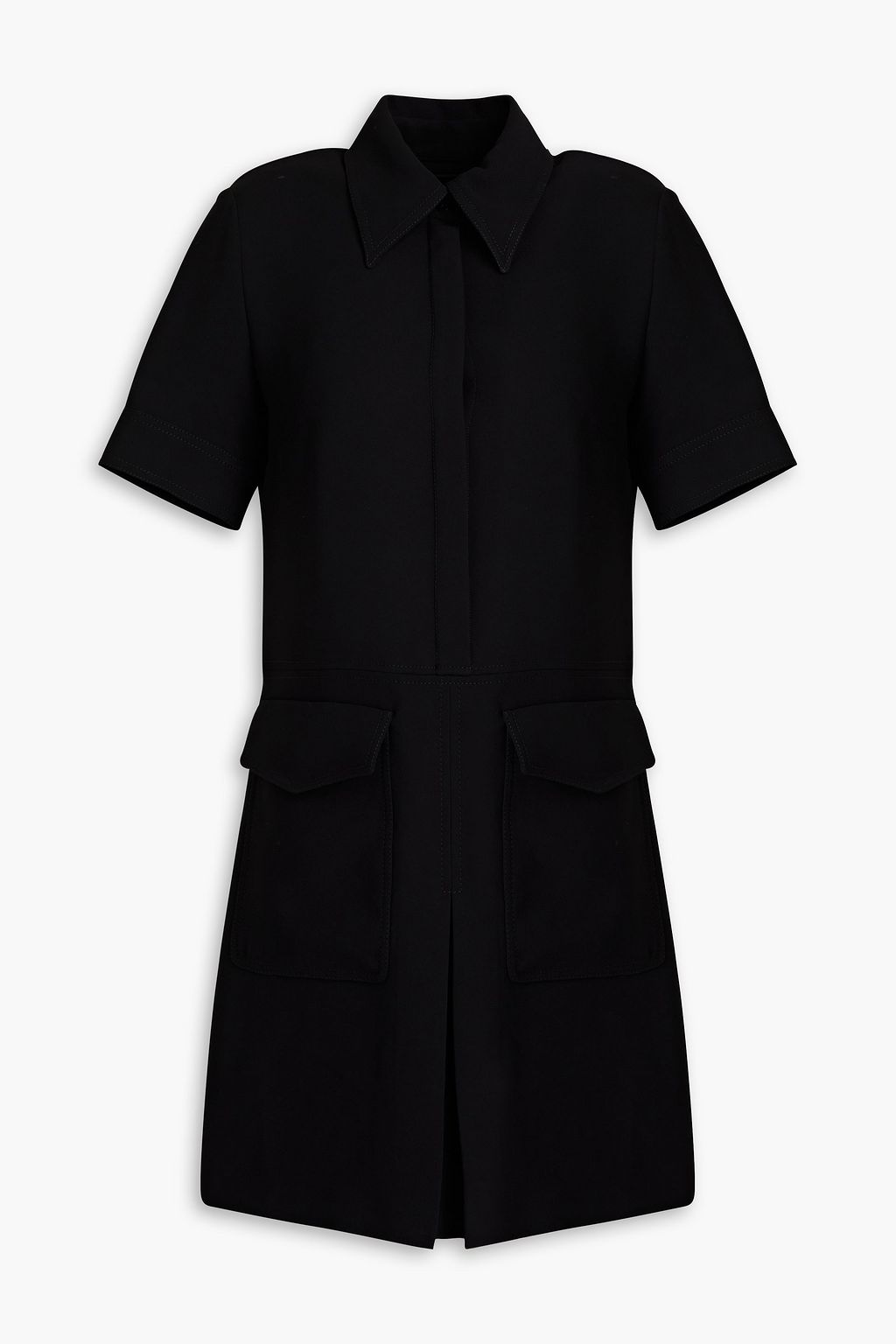 VICTORIA, VICTORIA BECKHAM Pleated crepe mini dress THE