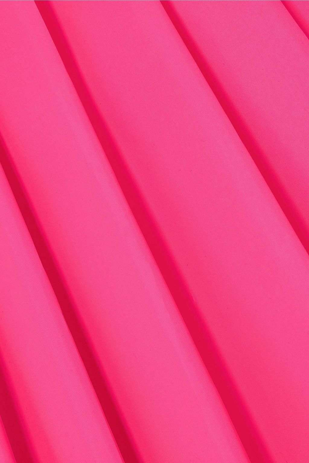 PRADA Wrap-effect pleated neon shell skirt