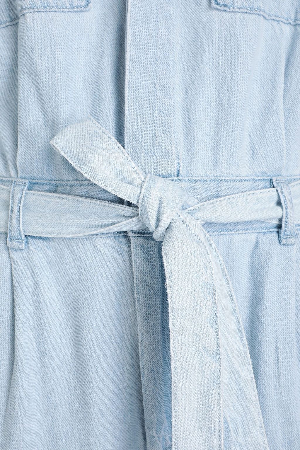 RAG & BONE جمبسوت من الجينز مزين بكسرات ومزود بحزام