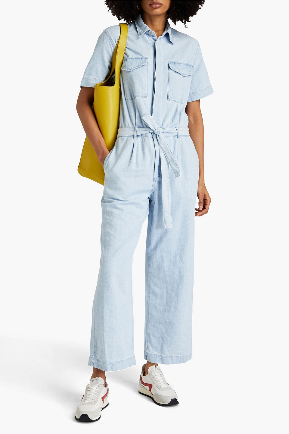  Rag & Bone - Jumpsuit Aus Denim Mit Falten Und Gürtel - Blau - Xxs 