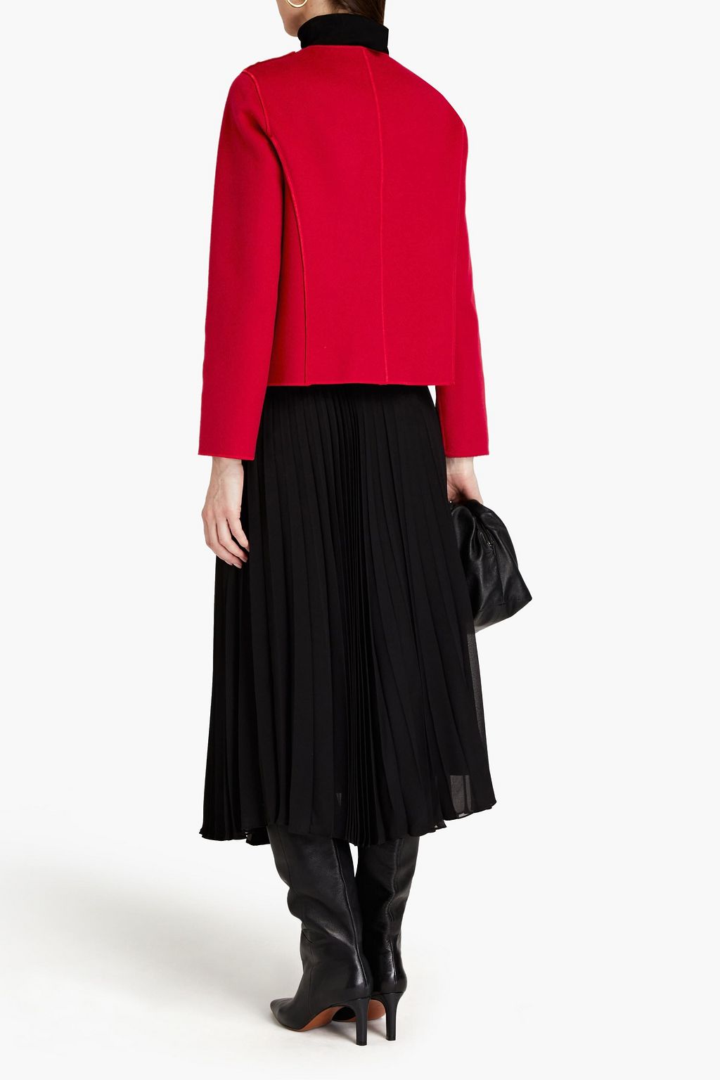 OSCAR DE LA RENTA Wool and cashmere-blend felt jacket
